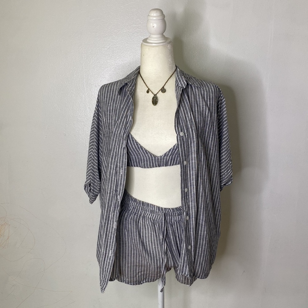 Bra shirt and shorts set